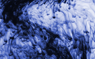 Blue black abstract water drops - a white line free wallpaper