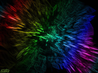 Colorful abstract rainbow object black - object free wallpaper