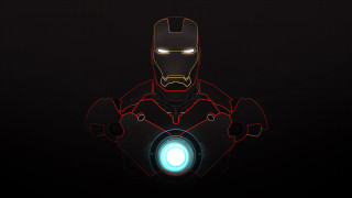Ironman glowing hand black background - glowing free wallpaper