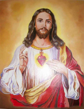 Jesus holding heart halo hands - divine free wallpaper