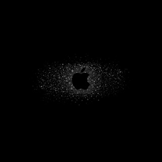 Black apple hologram astronaut moon - holography free wallpaper