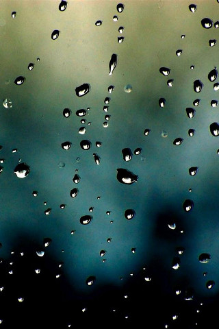 Window rain drops clouds blue 3 - a macro photograph free wallpaper
