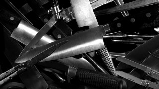 Pile knives black white photo - photo of them free wallpaper