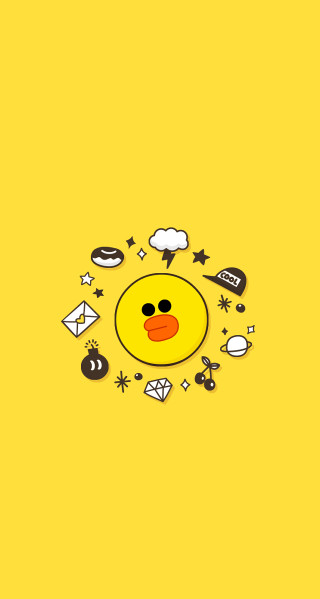 Yellow background smiley face icons - cui bai free wallpaper