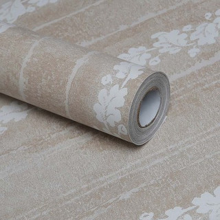 Tape wallpaper floral pattern beige - a beige background free wallpaper
