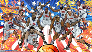 Basketball players digital painting basketball - ross free wallpaper