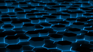 Blue light hexagons blurry black - blue light free wallpaper
