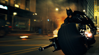 Batman motorcycle night street futurism - a man riding free wallpaper