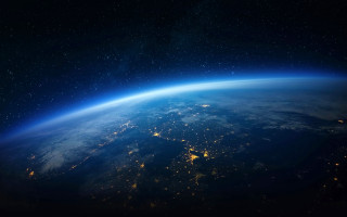 Earth night view cities lights 2 - a view of the earth free wallpaper