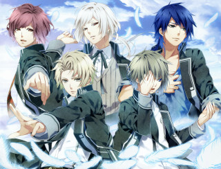 Anime characters cloudy sky stars 3 - cloudy free wallpaper