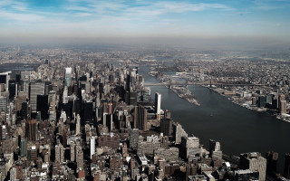 City river bridge tall buildings - tall building free wallpaper