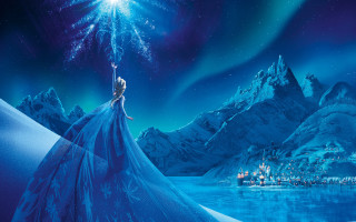 Woman blue dress mountain lake - drew struzan free wallpaper