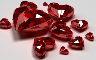 Red diamonds white surface white - a white border free wallpaper