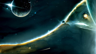 Space painting planets stars background - planet free wallpaper