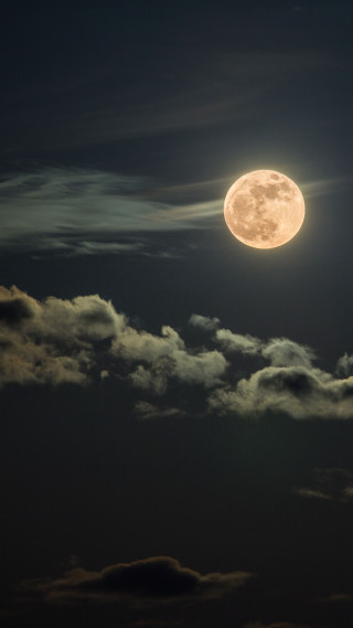 Full moon clouds plane dark - a full moon free wallpaper