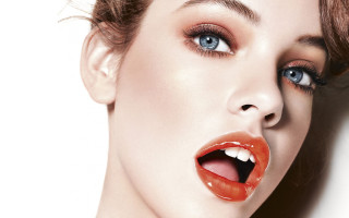 Woman red lip red lip - a red lip ring free wallpaper