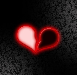 Red heart light gothic forest - a red light in the middle free wallpaper