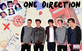 One direction pop art collage - a collage free wallpaper