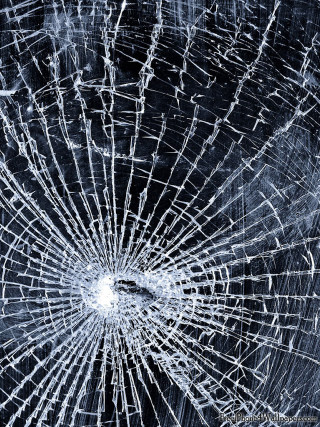 Cracked glass window hole black - cracked free wallpaper