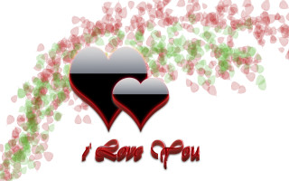 Hearts love swirls words digital - swirl free wallpaper