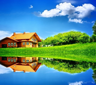 House reflection pond landscape magic - beautiful landscape free wallpaper