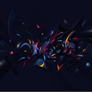 Colorful abstract design dark background 2 - geometric abstract art free wallpaper