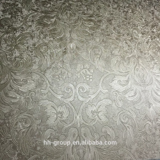 Metallic floral wallpaper white silver - earnst haeckel free wallpaper