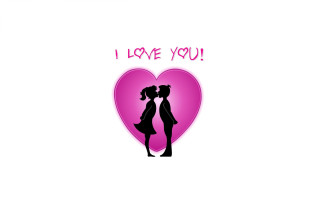 Couple kissing heart i love 7 - a couple kissing in front free wallpaper