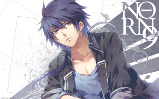 Man blue hair black jacket 2 - a black jacket free wallpaper