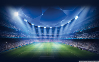 Stadium green field lights crowd - a green field free wallpaper