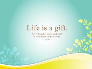 Life is a gift floral - elizabeth durack free wallpaper