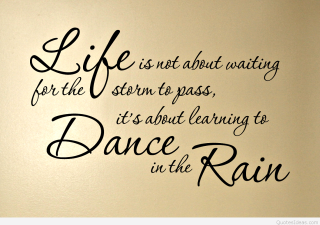 Quote dance in rain wall - e. william gollings free wallpaper