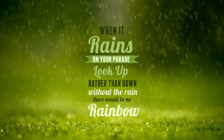 Green grass field rain quote - the center of the image free wallpaper
