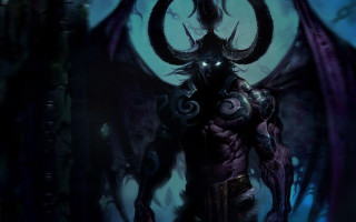 Demonic horned dragon armor claws - a demonic demon free wallpaper
