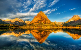 Mountain reflection lake background blue 2 - don arday free wallpaper