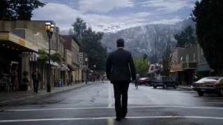 Man walking rainy street mountain - the side of the road free wallpaper