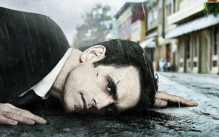 Man suit tie wet street - a man in a suit free wallpaper