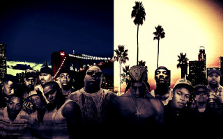 Group city skyline night photo - in gta v free wallpaper