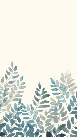 Leaves white background blue border - a storybook illustration free wallpaper