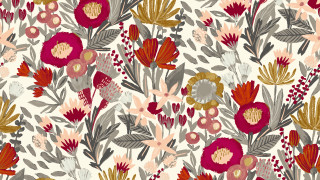 Floral colorful pattern autumn leaves - floral free wallpaper