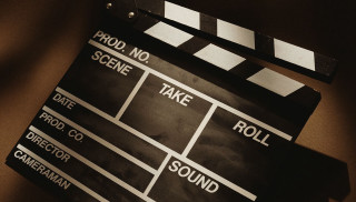 Clapper board camera cord attached - a cord free wallpaper