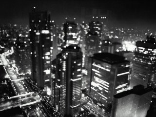 City night lights street buildings - cityscape free wallpaper
