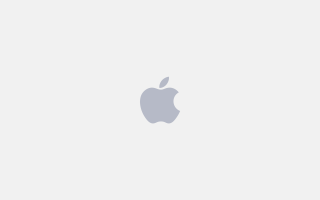 Apple logo white gray background - ray free wallpaper