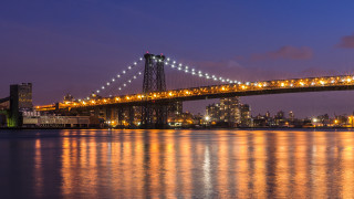 Bridge water night lights city 2 - night time free wallpaper for desktop