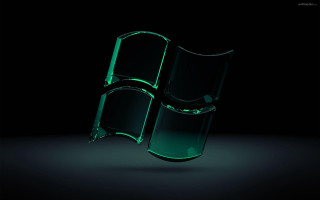 Green glass holography dark room - a green light free wallpaper