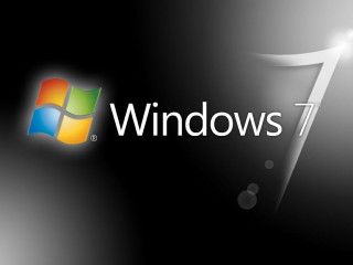 Windows 7 logo black white - andries stock free wallpaper