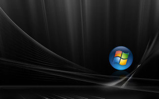 Windows logo black background light - a black curtain free wallpaper