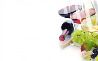 Wine glasses grapes wine bottles - cao zhibai free wallpaper