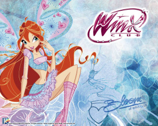 Cartoon character pink dress butterfly - a name free wallpaper
