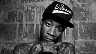 Man tattoos hat brick wall - his chin free wallpaper